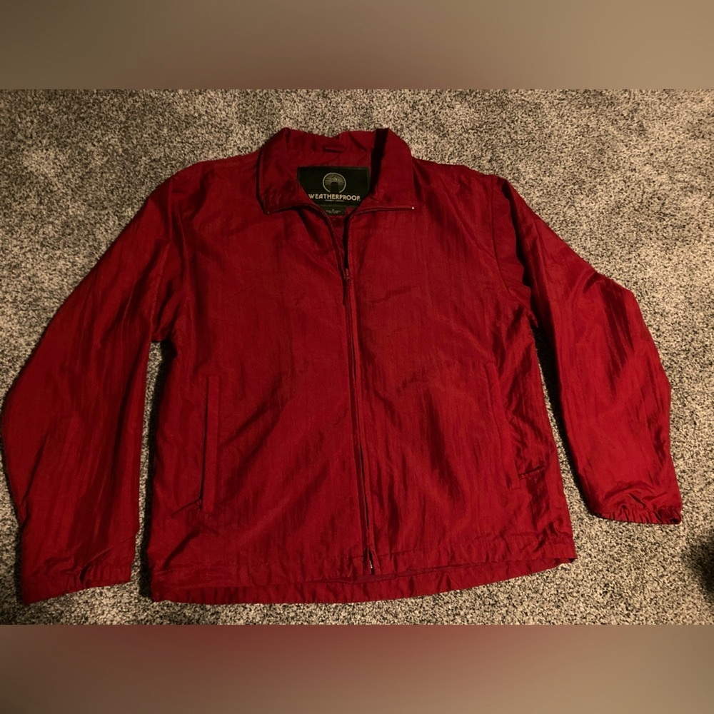 Men’s Small Red Weatherproof windbreaker jacket.  New.